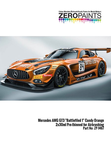 Zero Paints ZP-1467: Paints set for airbrush Mercedes Benz AMG GT3
